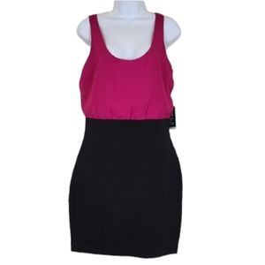 Express Sleeveless Black & Pink Cocktail Color Block Party Dress